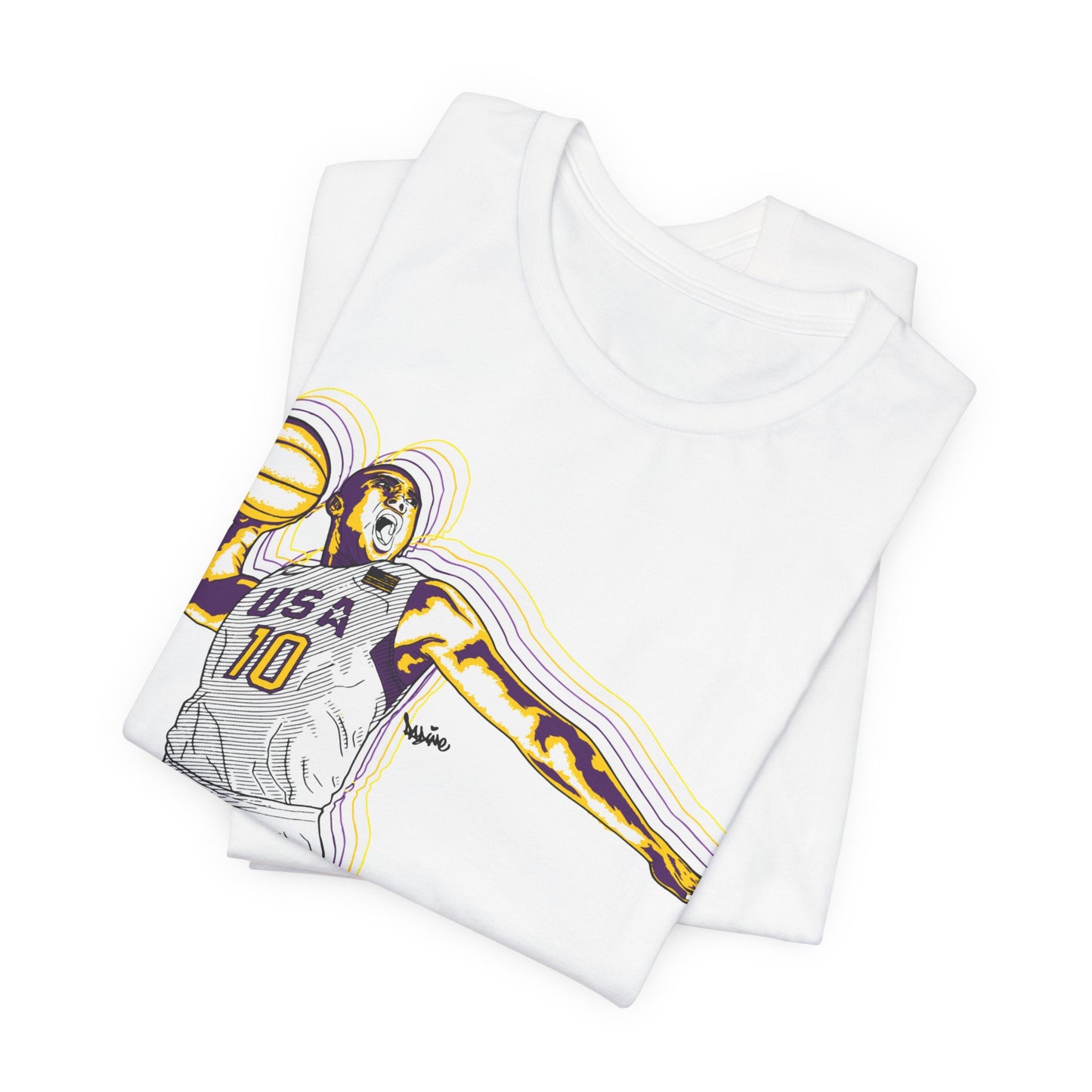 Olympics Spirit! Vintage Basketball Graphic Tee - USA Dunk Design for Sports Enthusiasts