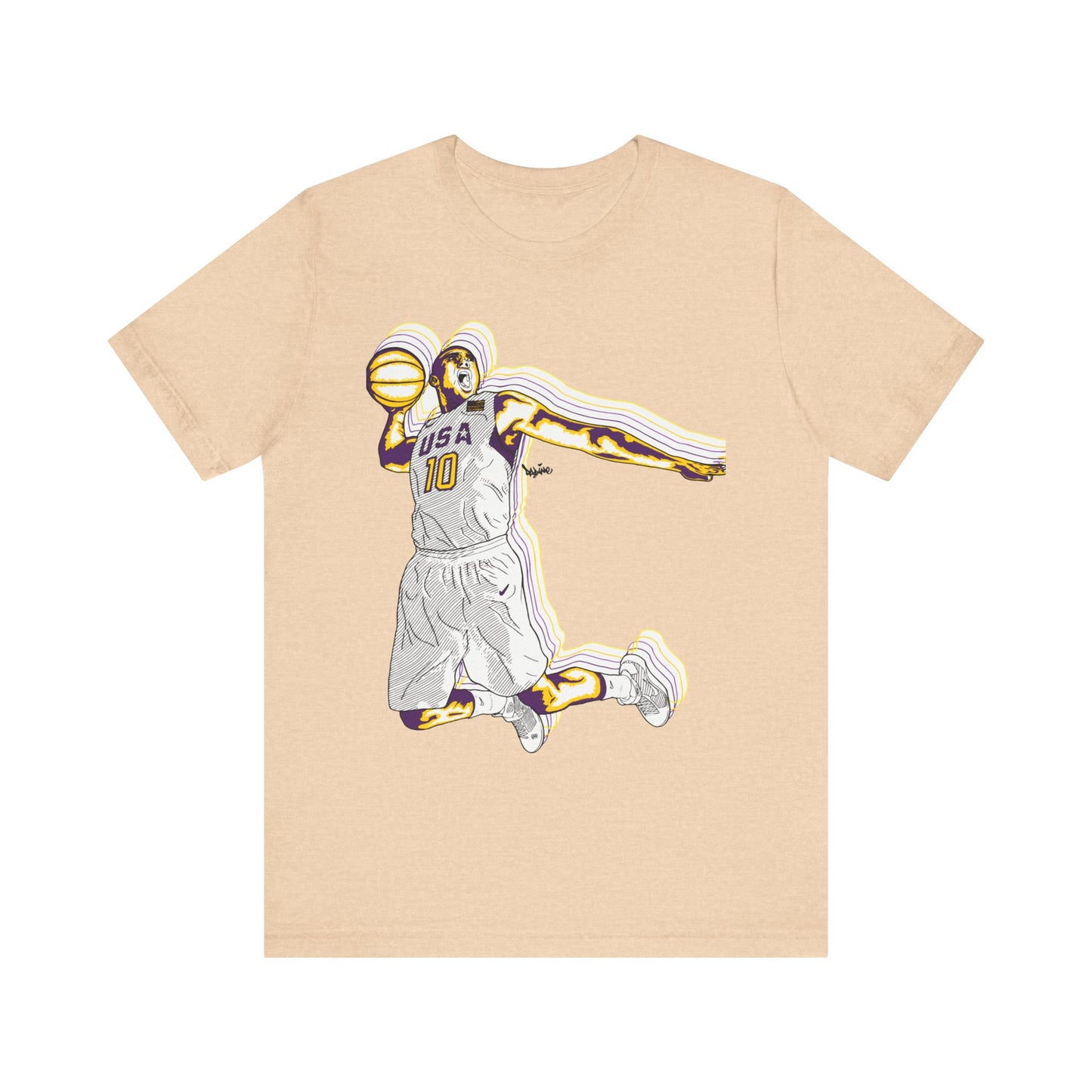 Olympics Spirit! Vintage Basketball Graphic Tee - USA Dunk Design for Sports Enthusiasts
