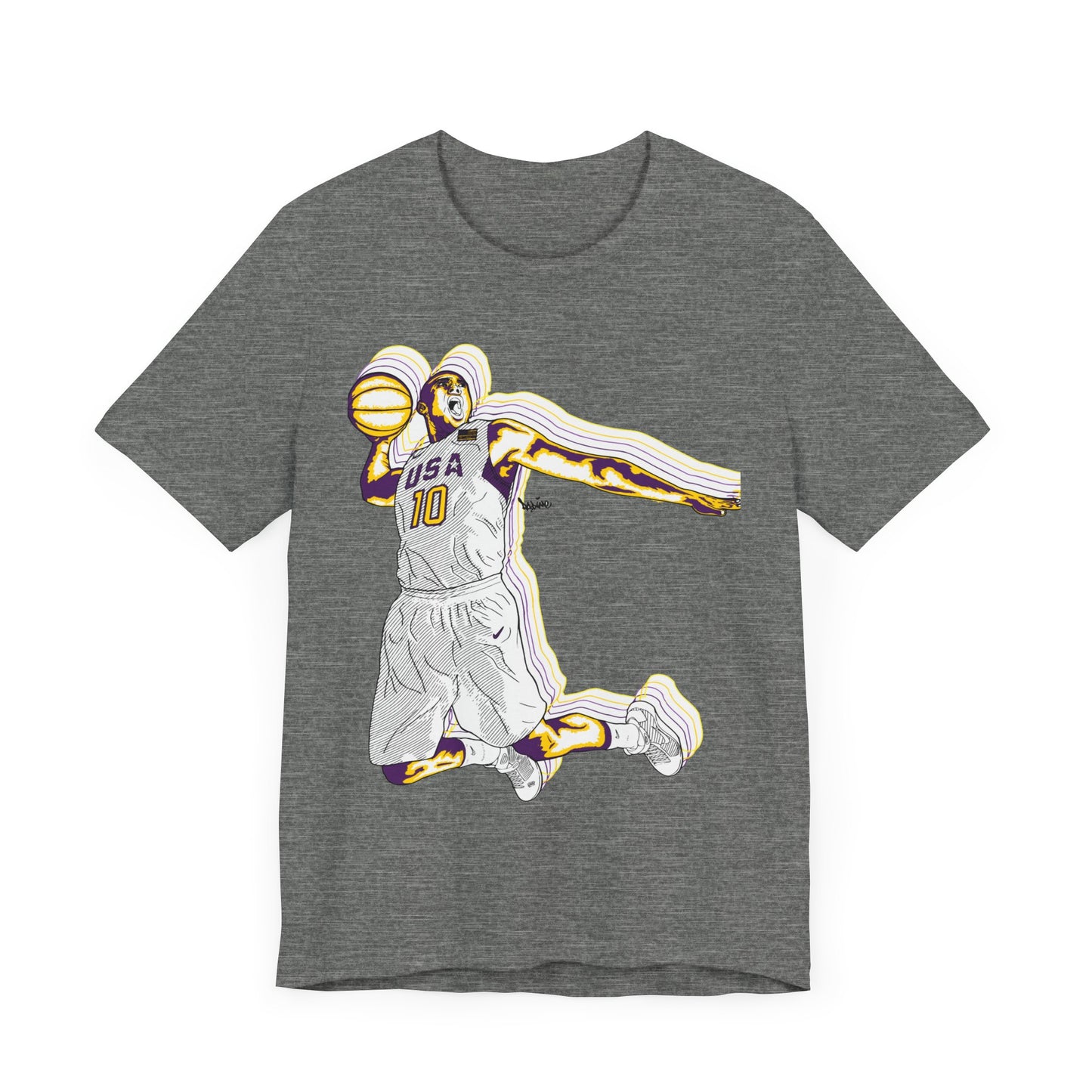 Olympics Spirit! Vintage Basketball Graphic Tee - USA Dunk Design for Sports Enthusiasts