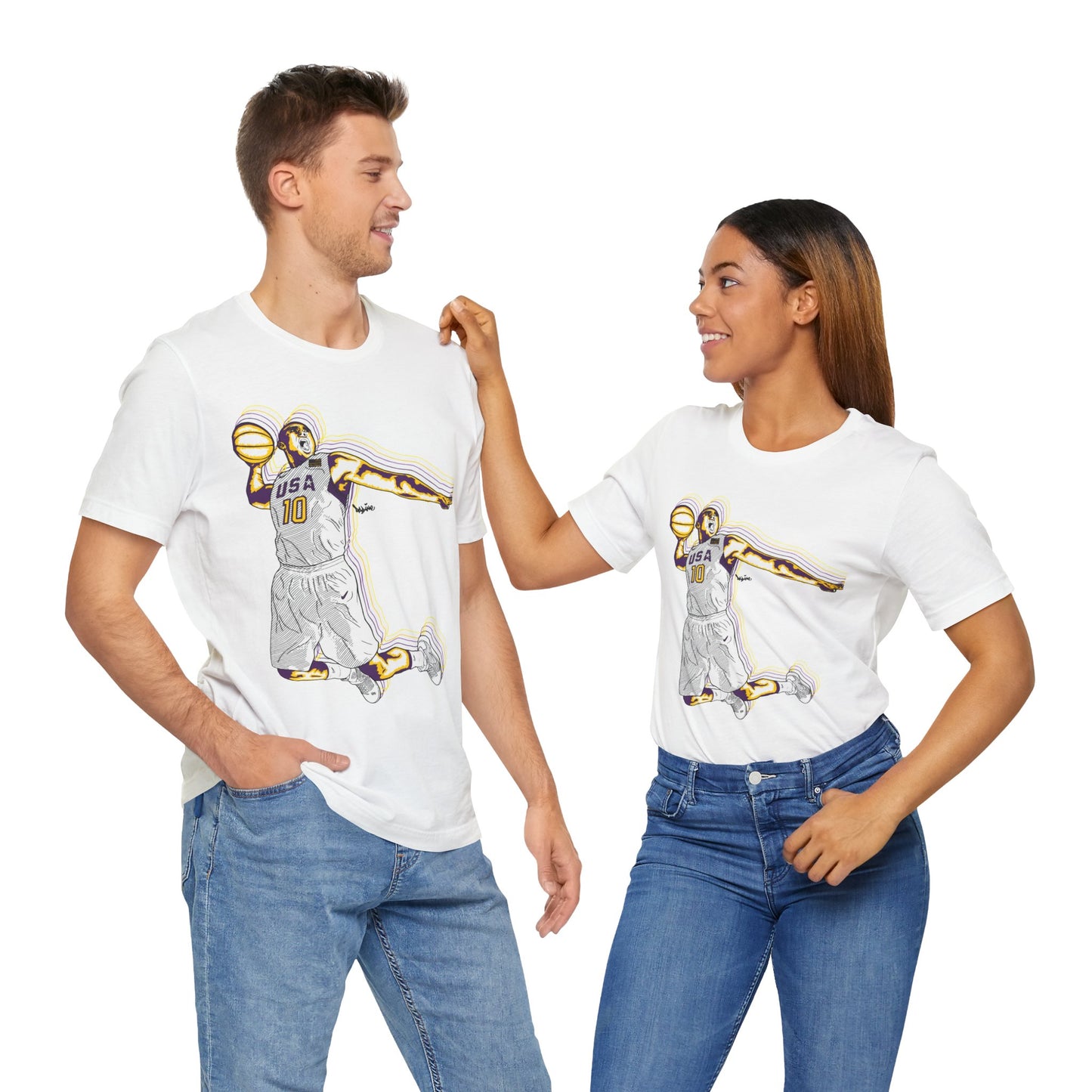 Olympics Spirit! Vintage Basketball Graphic Tee - USA Dunk Design for Sports Enthusiasts