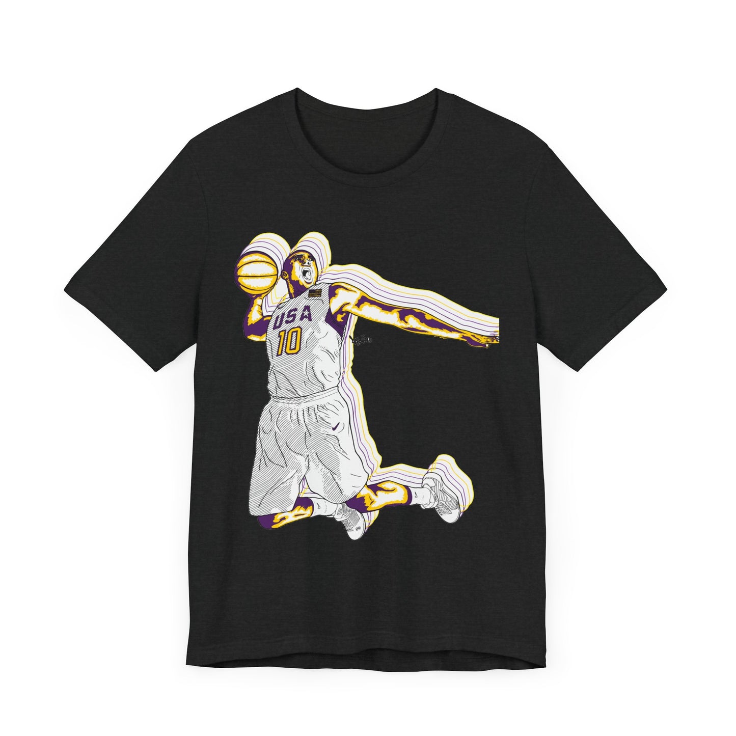 Olympics Spirit! Vintage Basketball Graphic Tee - USA Dunk Design for Sports Enthusiasts