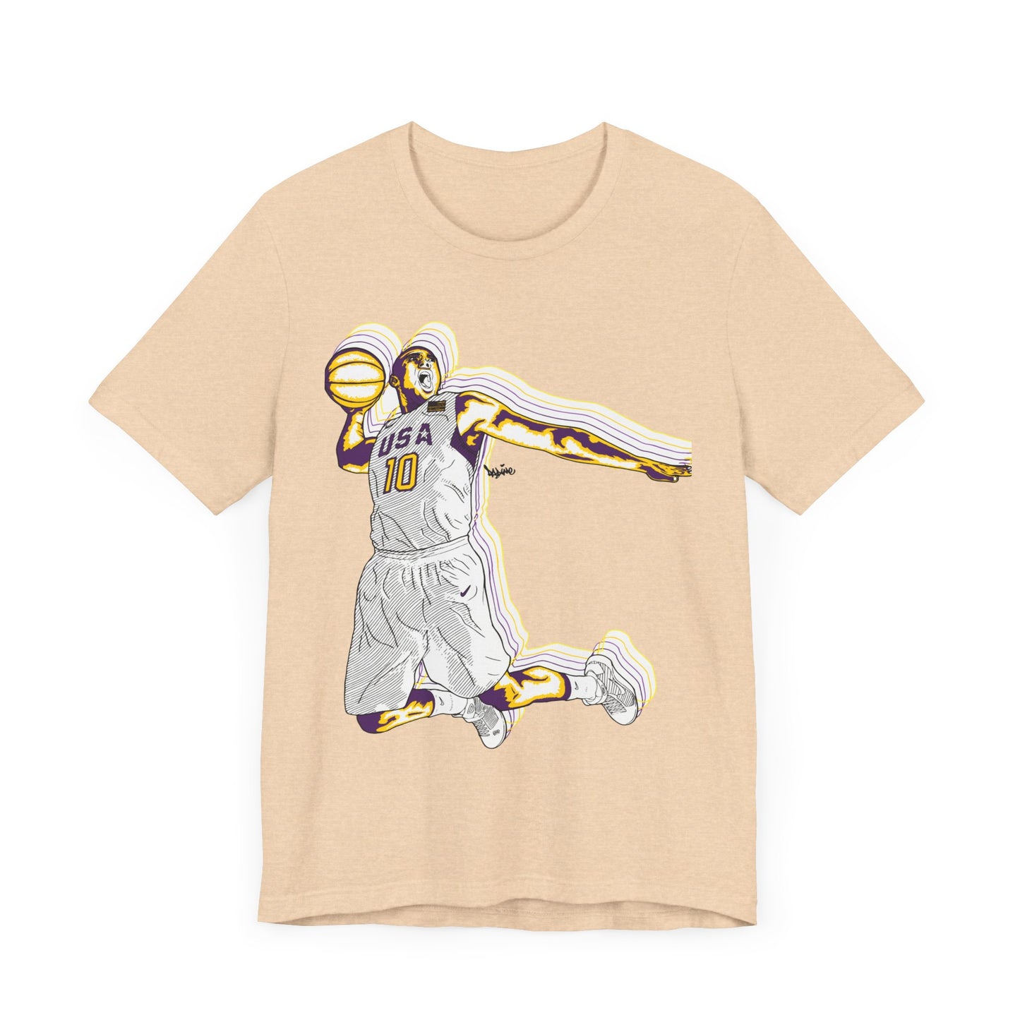 Olympics Spirit! Vintage Basketball Graphic Tee - USA Dunk Design for Sports Enthusiasts