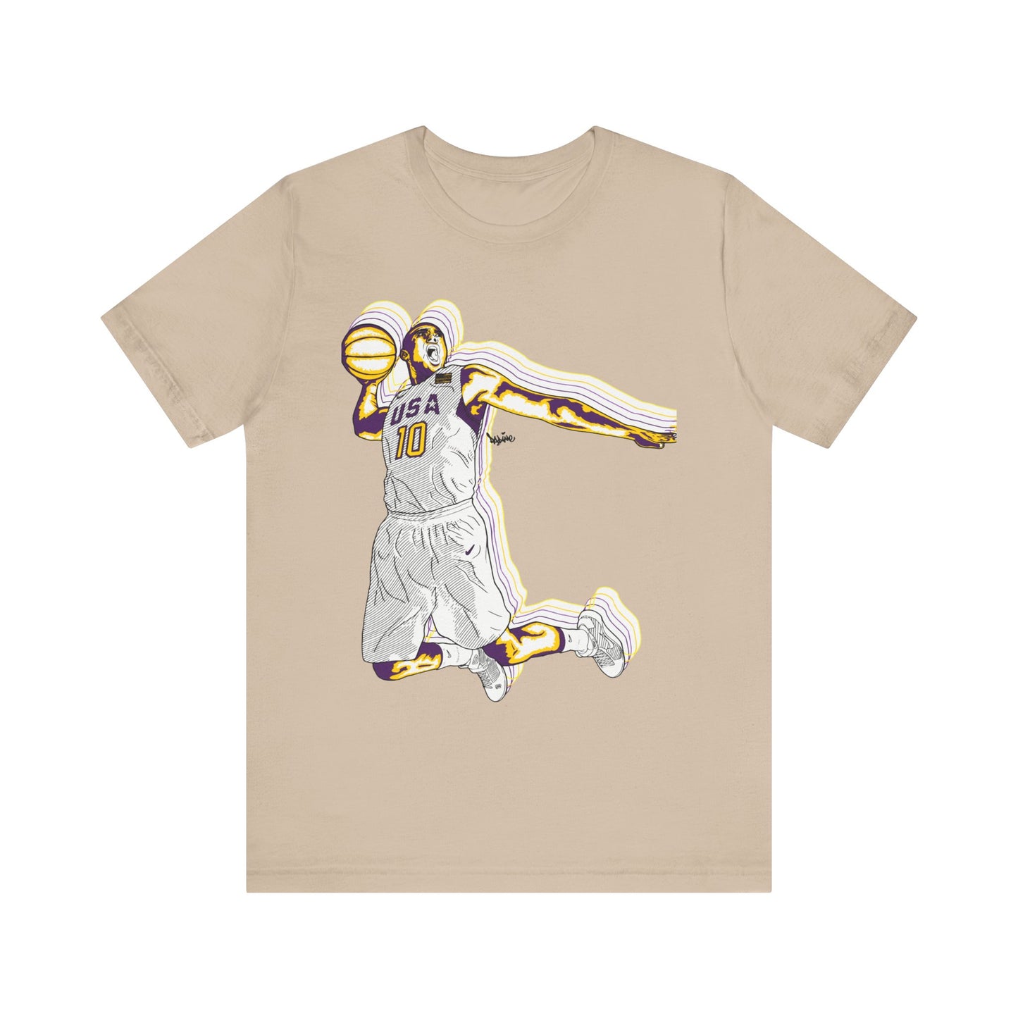 Olympics Spirit! Vintage Basketball Graphic Tee - USA Dunk Design for Sports Enthusiasts