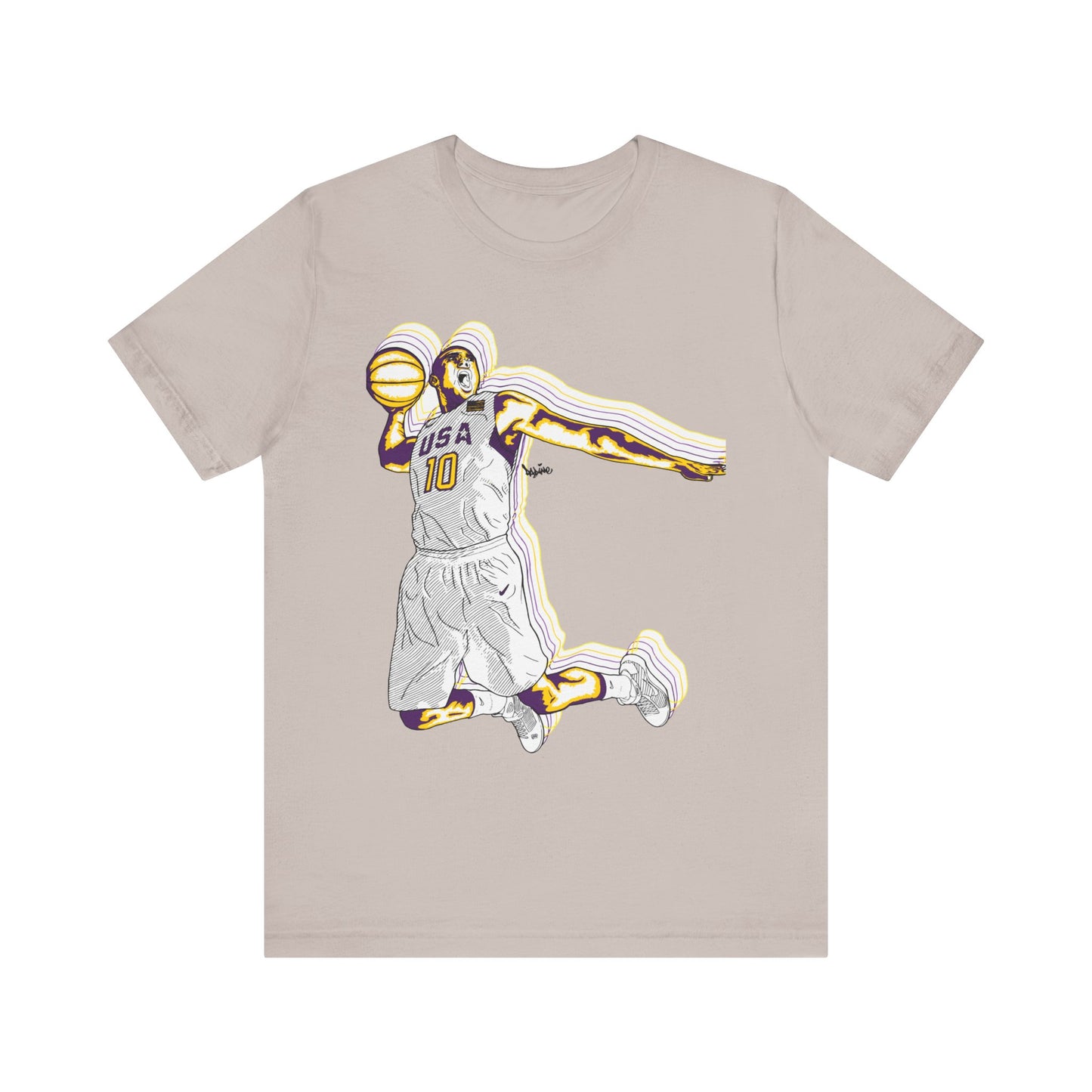 Olympics Spirit! Vintage Basketball Graphic Tee - USA Dunk Design for Sports Enthusiasts