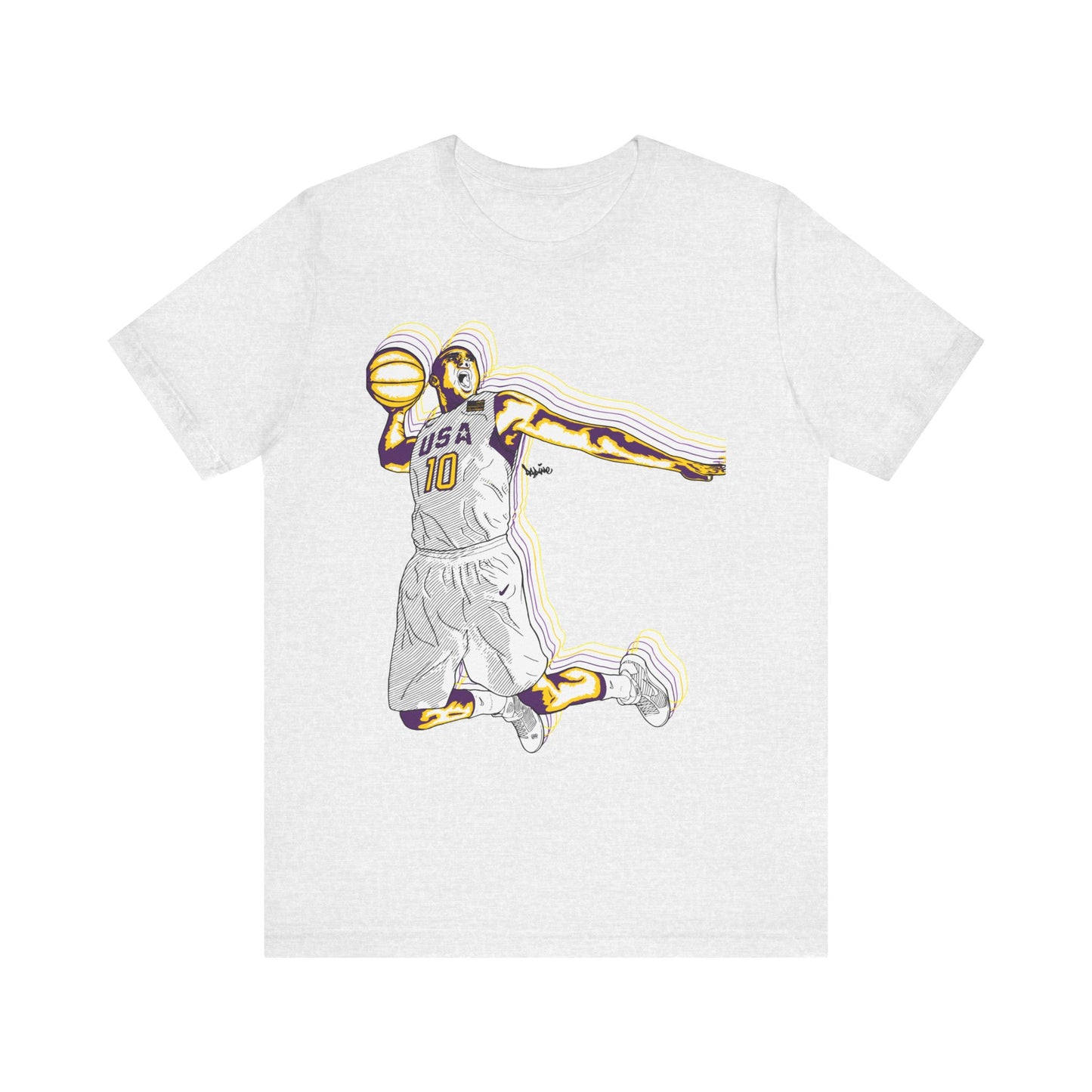 Olympics Spirit! Vintage Basketball Graphic Tee - USA Dunk Design for Sports Enthusiasts