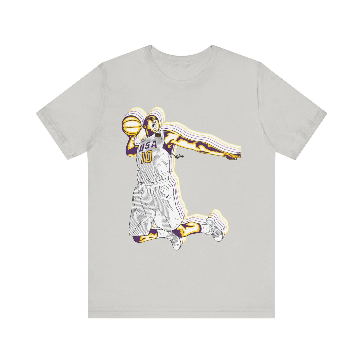 Olympics Spirit! Vintage Basketball Graphic Tee - USA Dunk Design for Sports Enthusiasts