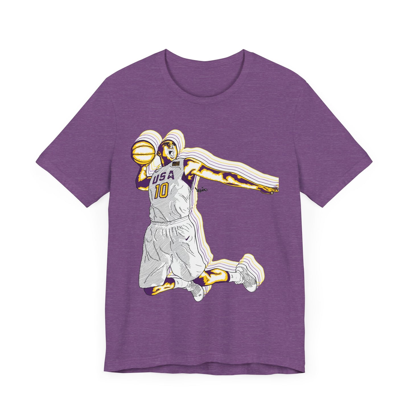 Olympics Spirit! Vintage Basketball Graphic Tee - USA Dunk Design for Sports Enthusiasts