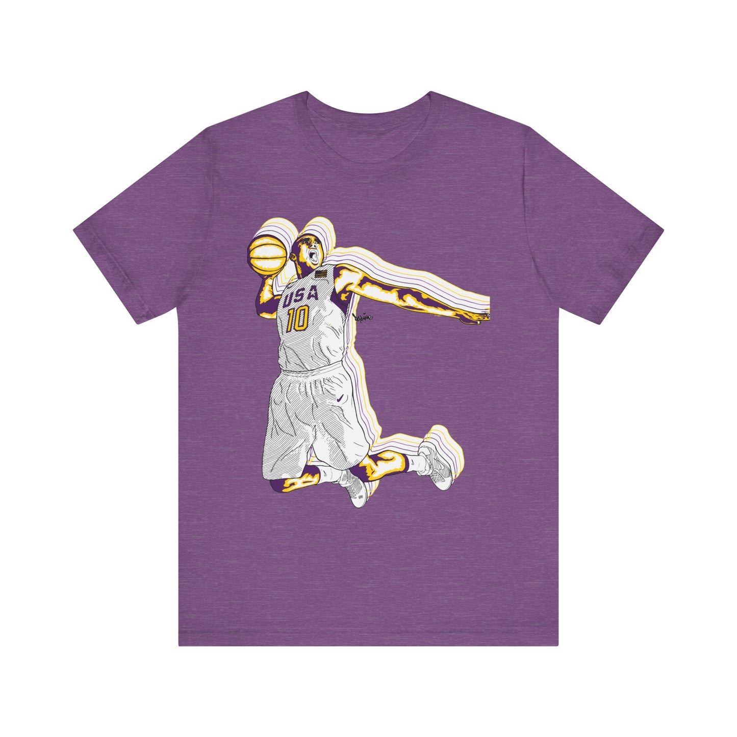 Olympics Spirit! Vintage Basketball Graphic Tee - USA Dunk Design for Sports Enthusiasts