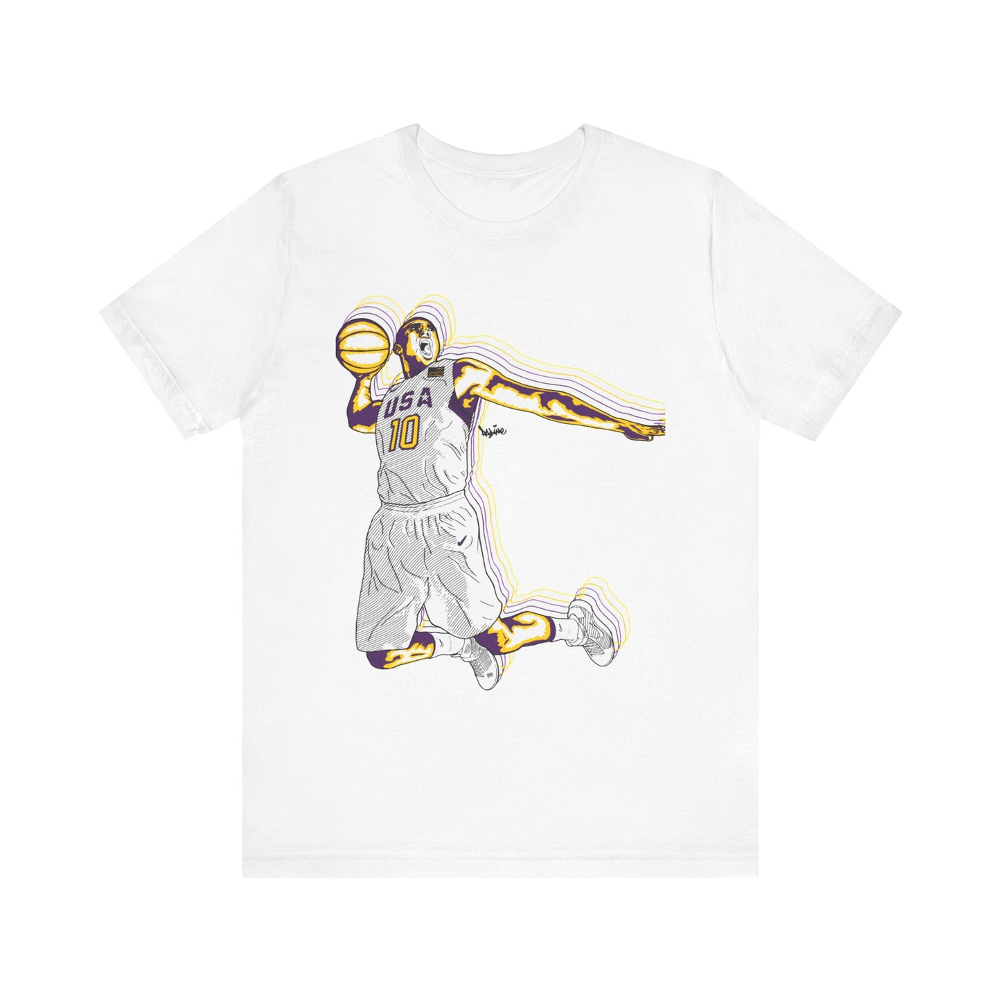 Olympics Spirit! Vintage Basketball Graphic Tee - USA Dunk Design for Sports Enthusiasts