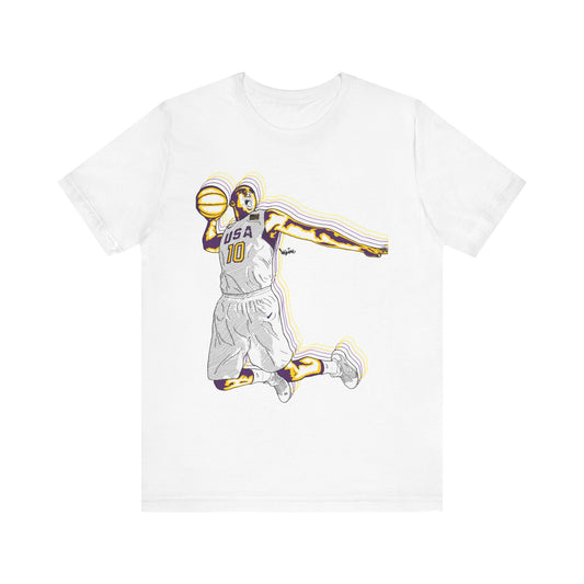 Olympics Spirit! Vintage Basketball Graphic Tee - USA Dunk Design for Sports Enthusiasts