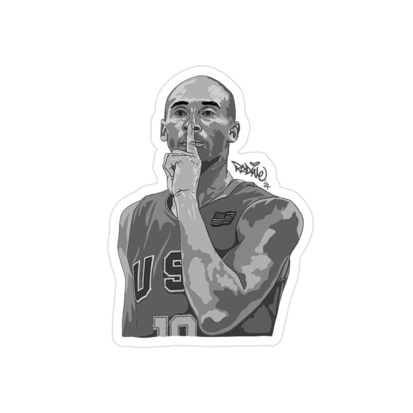 Olympics Shhhh! Transparent Outdoor Stickers, Die-Cut, 1pc