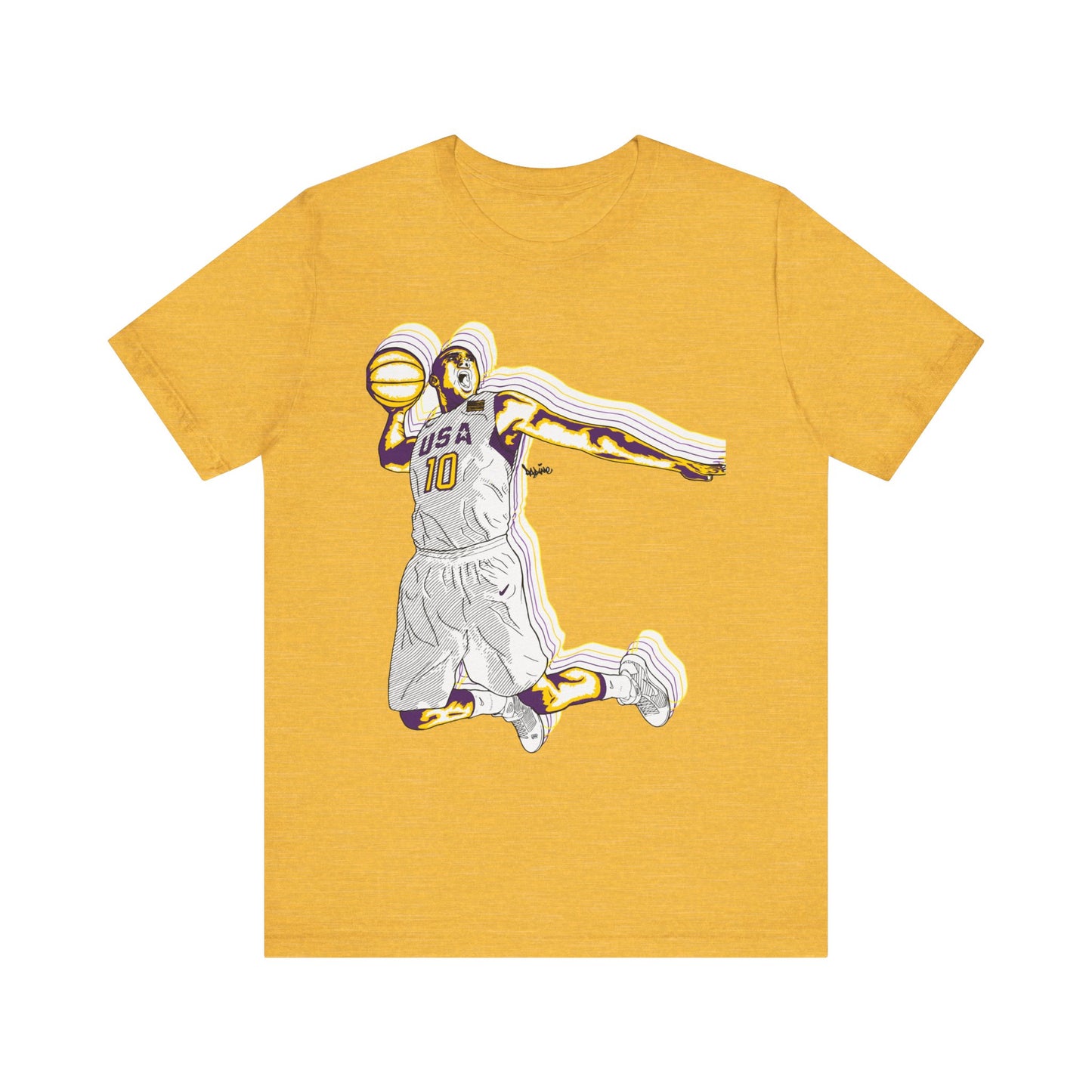 Olympics Spirit! Vintage Basketball Graphic Tee - USA Dunk Design for Sports Enthusiasts