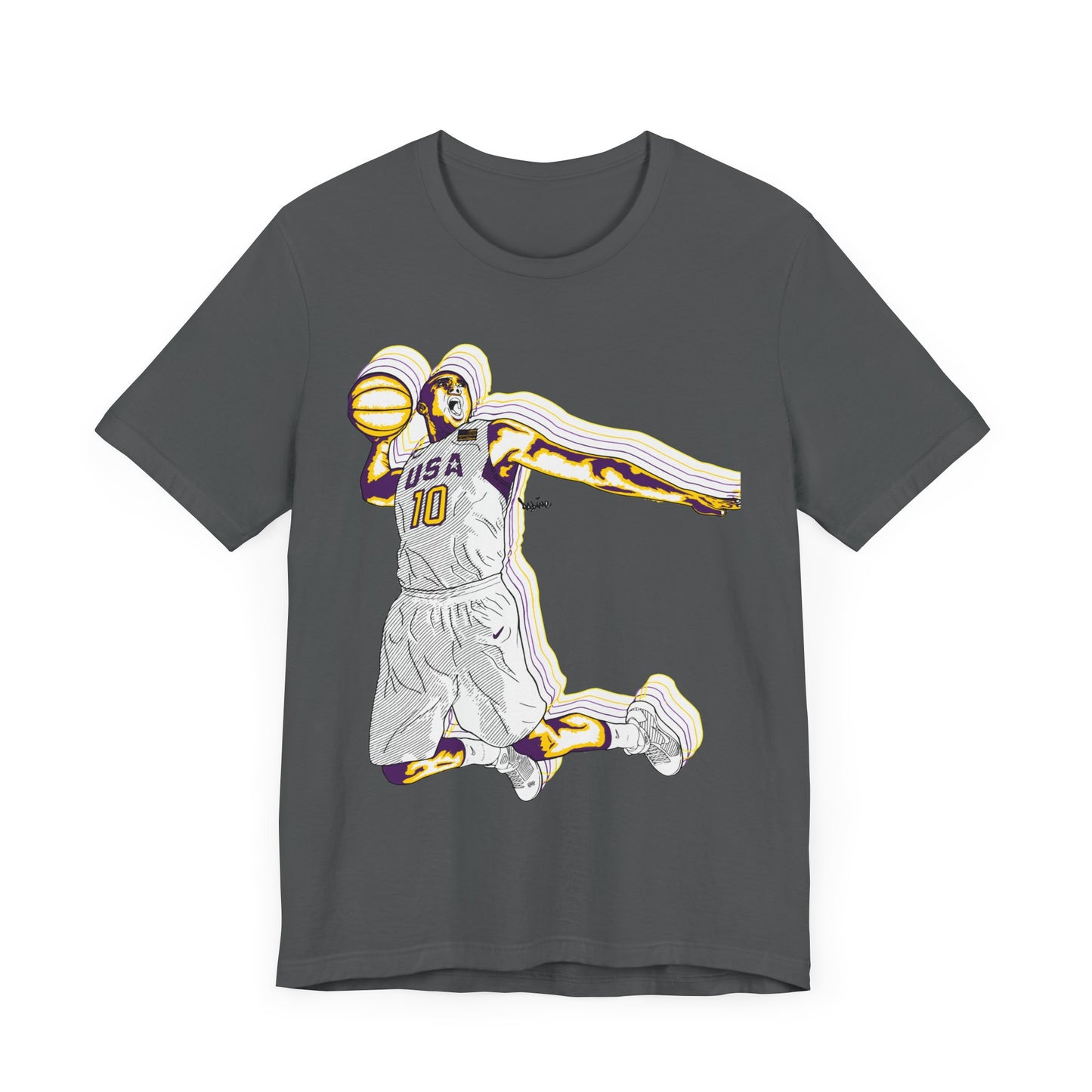 Olympics Spirit! Vintage Basketball Graphic Tee - USA Dunk Design for Sports Enthusiasts