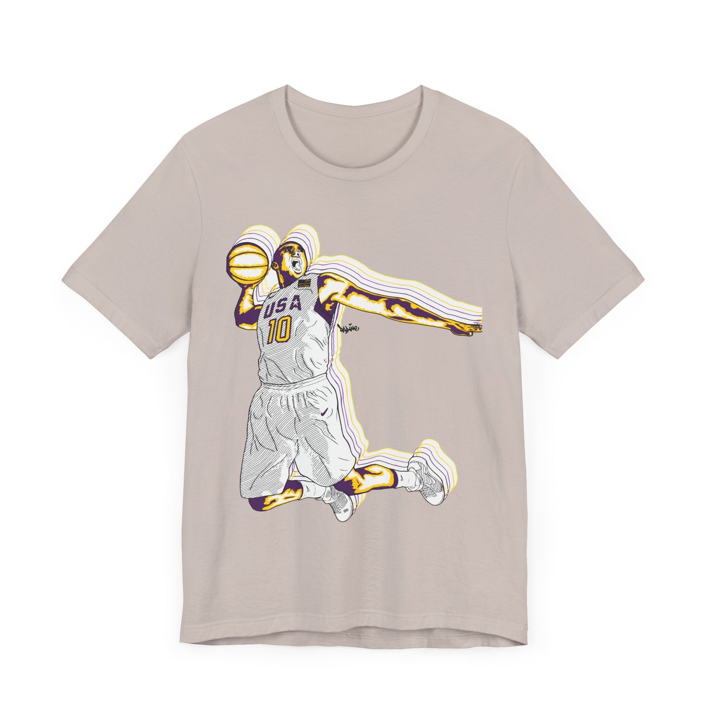 Olympics Spirit! Vintage Basketball Graphic Tee - USA Dunk Design for Sports Enthusiasts