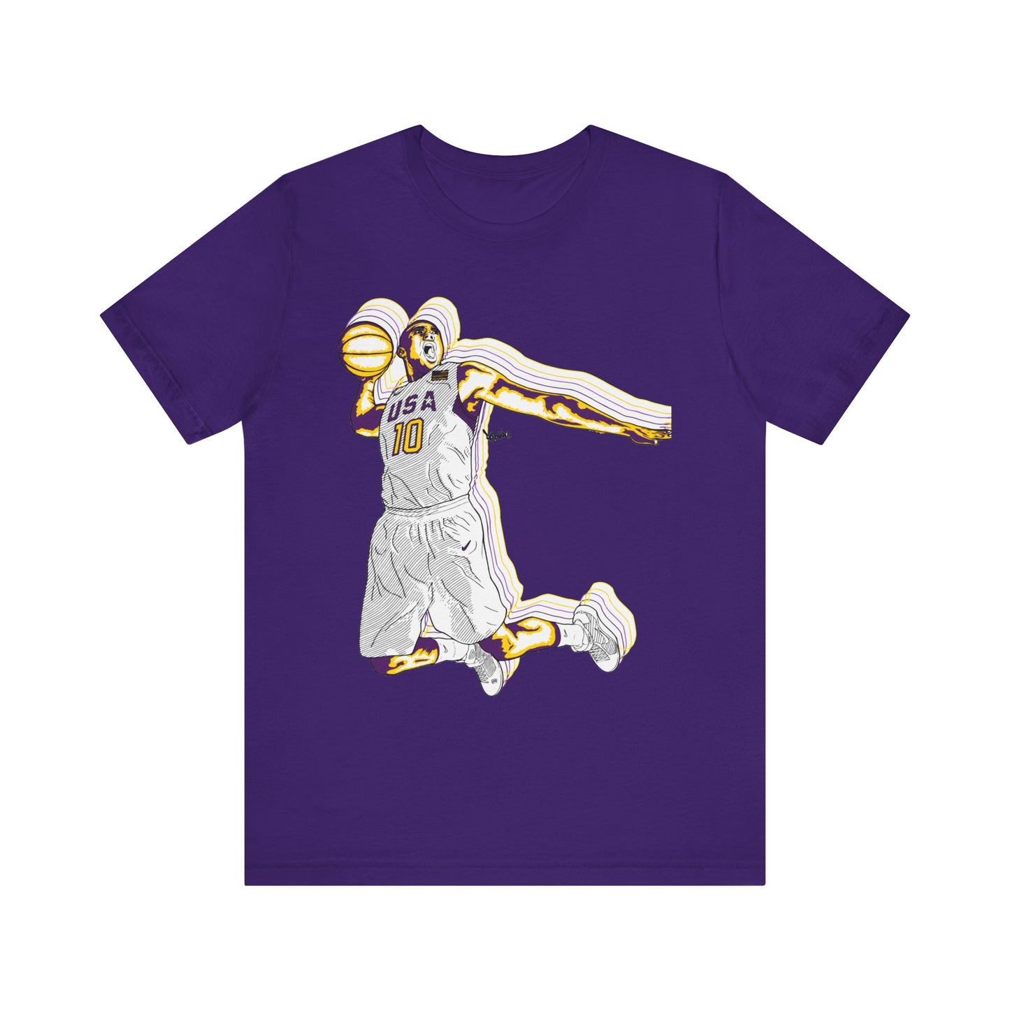 Olympics Spirit! Vintage Basketball Graphic Tee - USA Dunk Design for Sports Enthusiasts