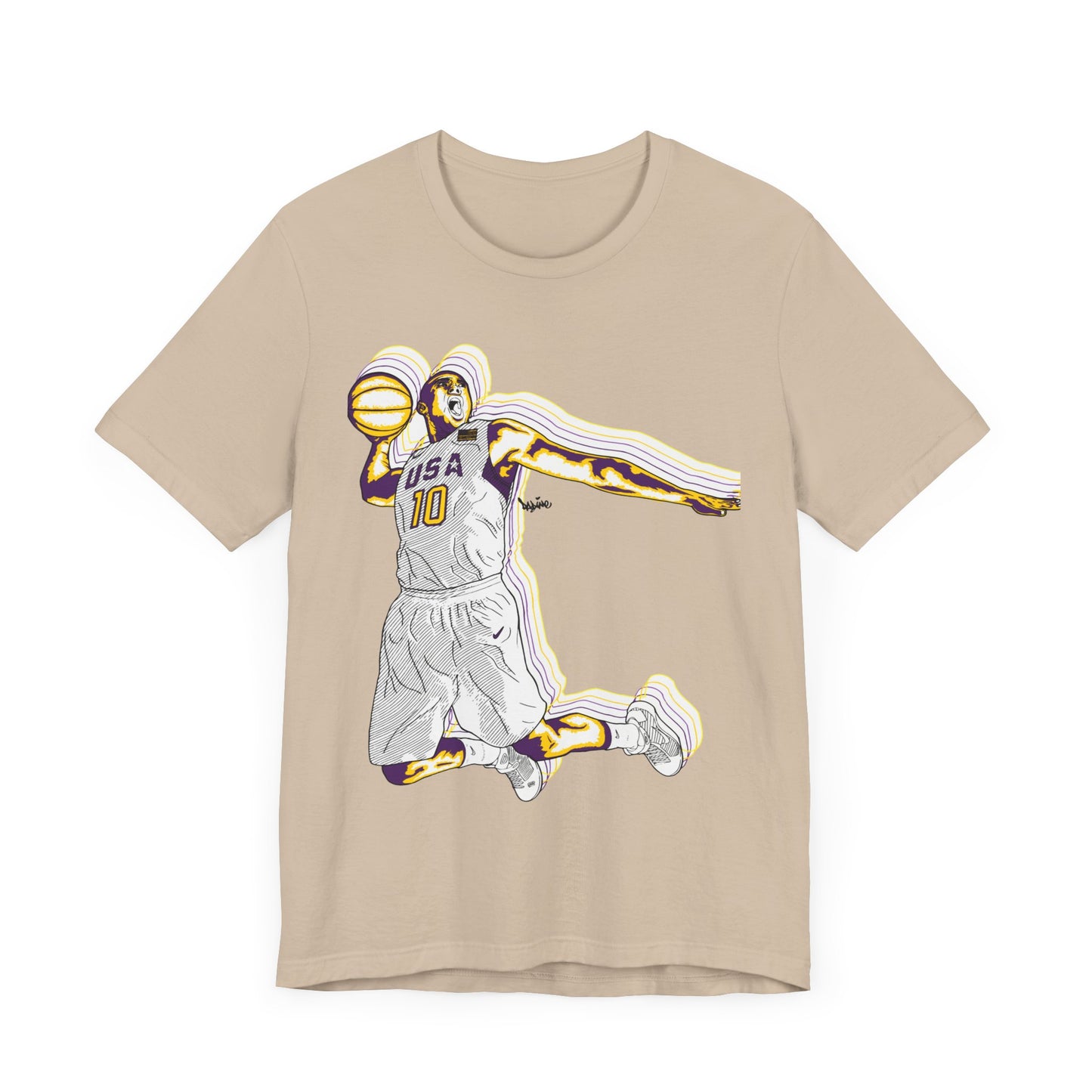 Olympics Spirit! Vintage Basketball Graphic Tee - USA Dunk Design for Sports Enthusiasts
